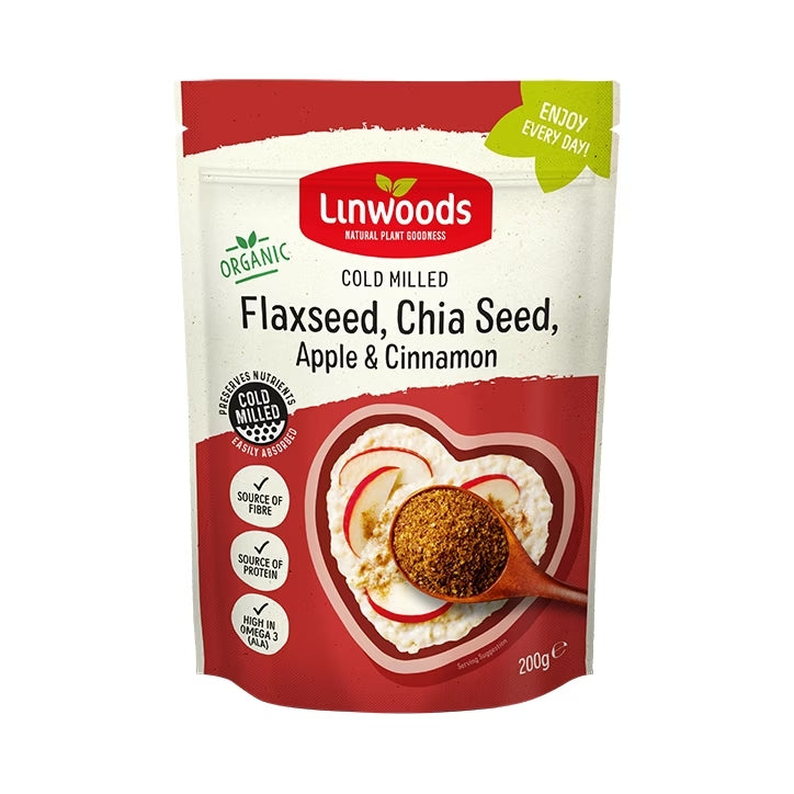 Linwoods Linaza Molida, Semillas De Chía, Manzana Y Canela - 200g
