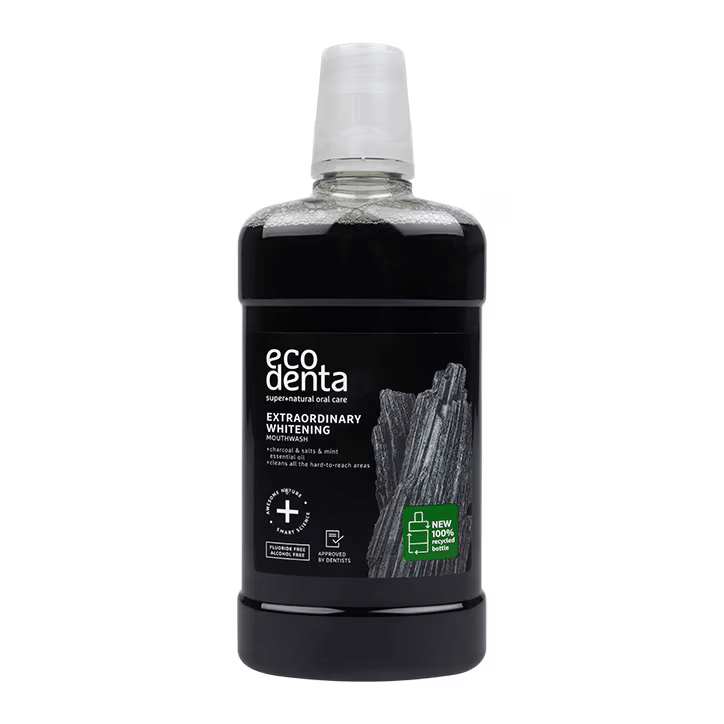 Ecodenta Enjuague Bucal Extra Blanqueador con Carbón Negro - 500ml
