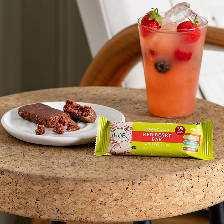 Holland & Barrett Tummy Love Barrita de Frutos Rojos con Beneficios - 40g