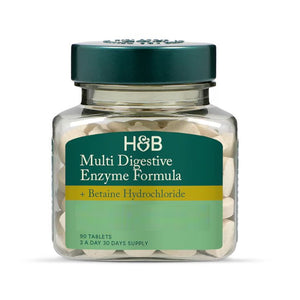 Holland & Barrett Fórmula Multienzimas Digestivas + Clorhidrato de Betaína - 90 Comprimidos