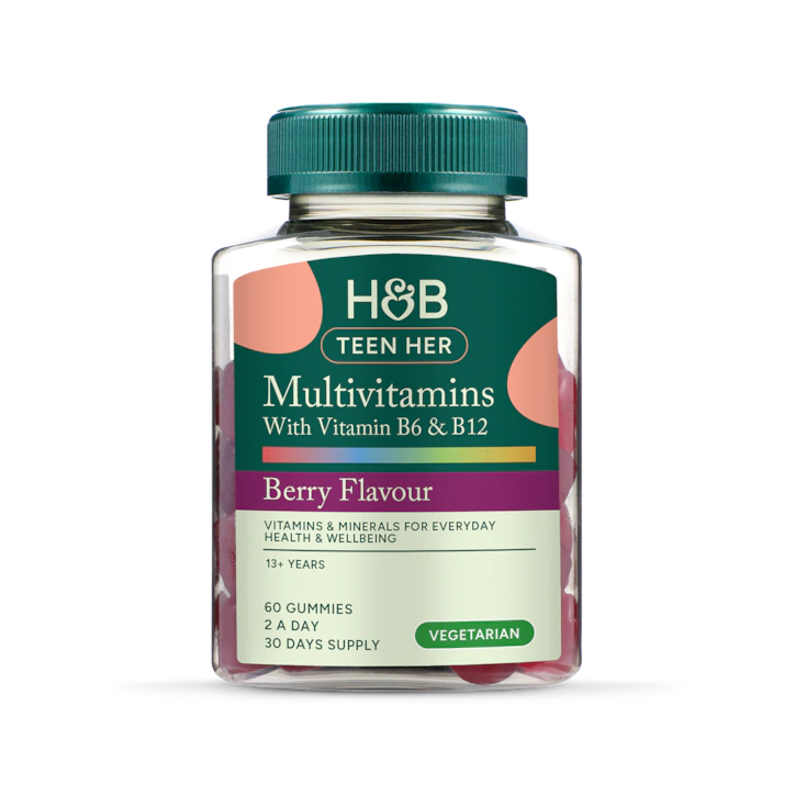 Holland & Barrett Multivitaminas con Vitaminas B6 y B12 para Ella Adolescente Sabor a Bayas - 60 gominolas