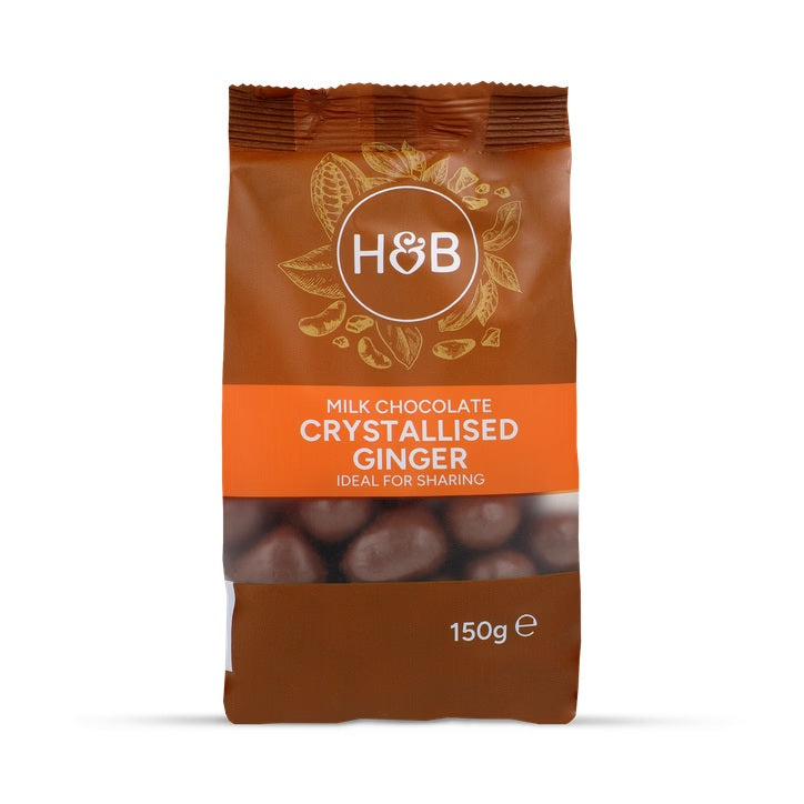 Holland & Barrett Jengibre Cristalizado con Chocolate con Leche - 150 g