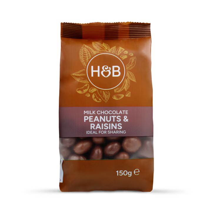 Holland & Barrett Cacahuete y Pasas con Chocolate con Leche - 150 g