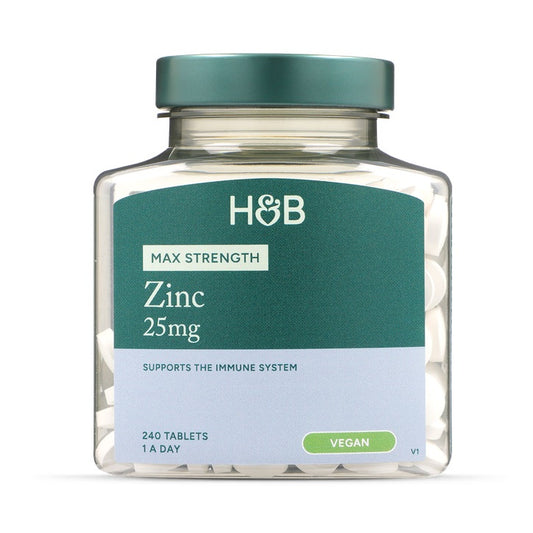 Holland & Barrett Zinc 25mg Alta Potencia - 240 Comprimidos