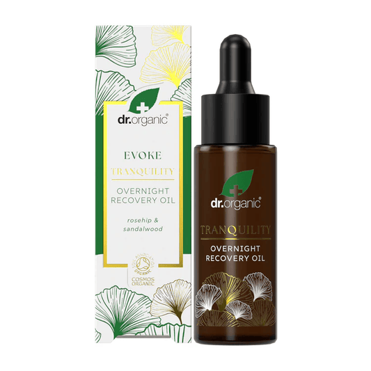 Dr Organic Aceite Reparador de Noche Evoke Tranquility - Regeneración y Equilibrio - 30ml