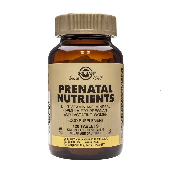 Solgar Nutrientes Prenatales - 60 y 120 Comprimidos