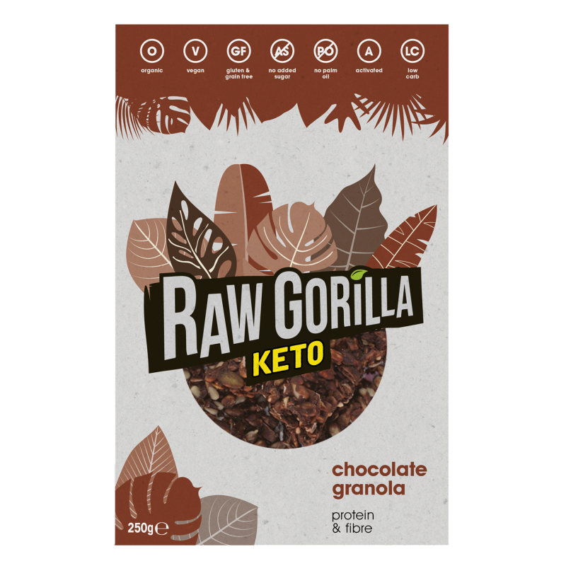 Raw Gorilla Keto Granola de Chocolate - 250g