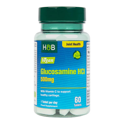 Glucosamina HCI Vegana con Vitamina C 500mg - 60 Tabletas